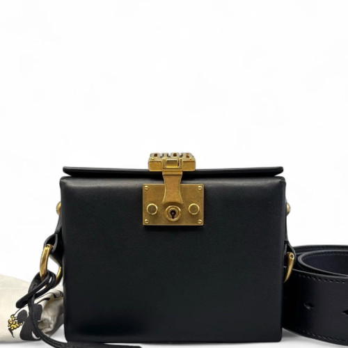 Dior Dioraddict Lockbox Shoulder Bag Calfskin Black Dior Dioraddict Lockbox Shoulder Bag Calfskin Black