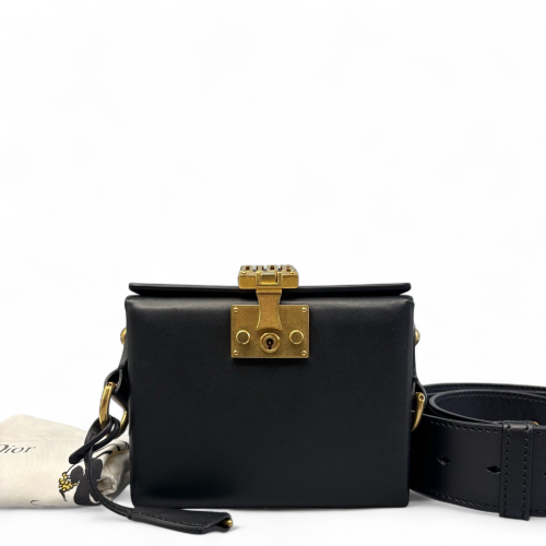 Dior Dioraddict Lockbox Shoulder Bag Calfskin Black Dior Dioraddict Lockbox Shoulder Bag Calfskin Black