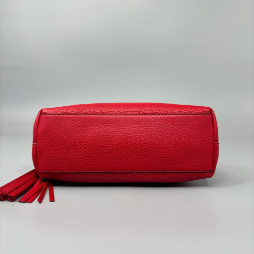 Gucci Tote Bag Grained Calfskin Red