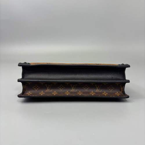Louis Vuitton Trunk Clutch Reverse Monogram Brown Black