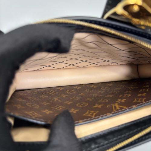 Louis Vuitton Trunk Clutch Reverse Monogram Brown Black