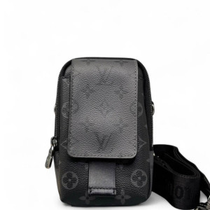 Louis Vuitton Phone Holder Reverse Monogram Black Louis Vuitton Phone Holder Reverse Monogram Black