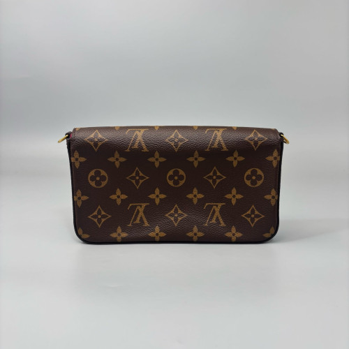 Louis Vuitton Pochette Felicie Chain Wallet Monogram Brown