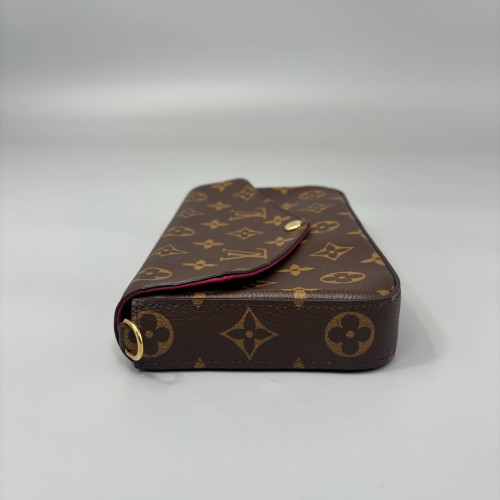 Louis Vuitton Pochette Felicie Chain Wallet Monogram Brown