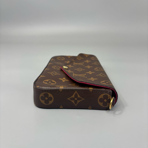 Louis Vuitton Pochette Felicie Chain Wallet Monogram Brown