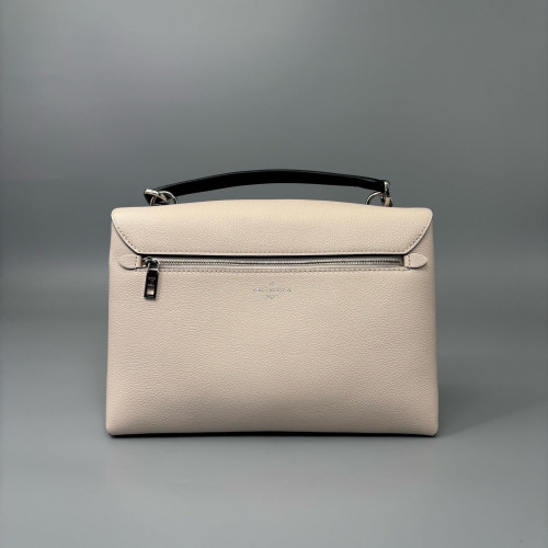 Louis Vuitton Mylockme Top Handle Calfskin White Red Black