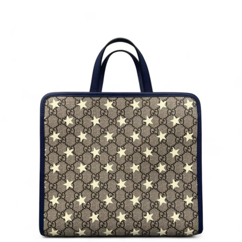 Gucci Children's Printed Tote Bag GG Monogram Beige Blue White Gucci Children's Printed Tote Bag GG Monogram Beige Blue White