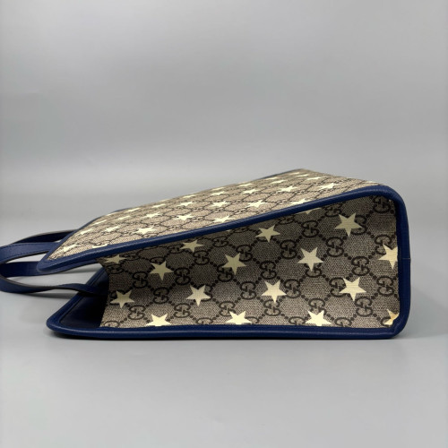 Gucci Children's Printed Tote Bag GG Monogram Beige Blue White Gucci Children's Printed Tote Bag GG Monogram Beige Blue White