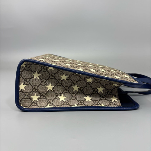 Gucci Children's Printed Tote Bag GG Monogram Beige Blue White Gucci Children's Printed Tote Bag GG Monogram Beige Blue White