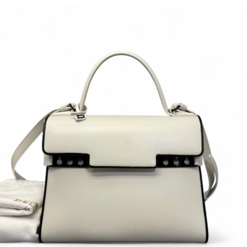 Delvaux Tempete MM Smooth Calfskin White