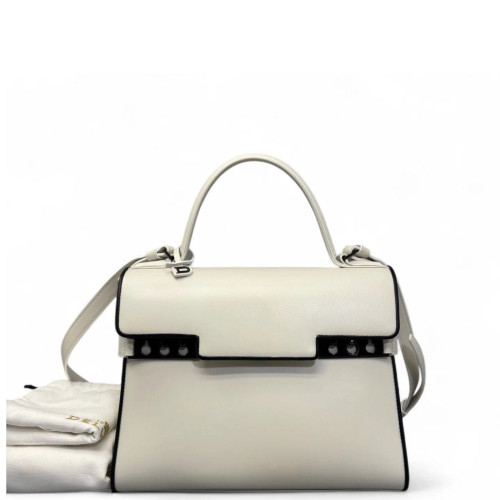 Delvaux Tempete MM Smooth Calfskin White
