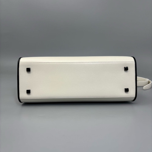 Delvaux Tempete MM Smooth Calfskin White