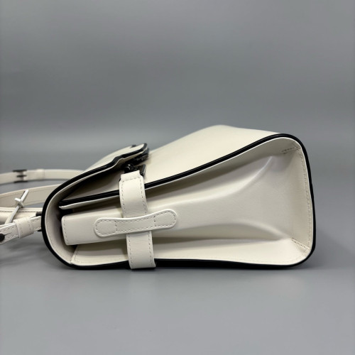 Delvaux Tempete MM Smooth Calfskin White