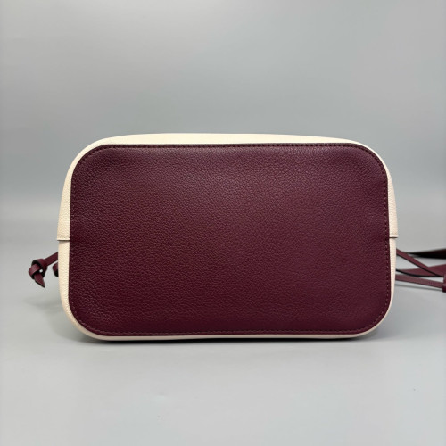 Louis Vuitton Lockme Bucket Calfskin White Burgundy Brown