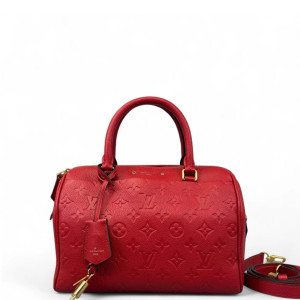 Louis Vuitton Speedy Bandouliere 25 Monogram Empreinte Red Louis Vuitton Speedy Bandouliere 25 Monogram Empreinte Red