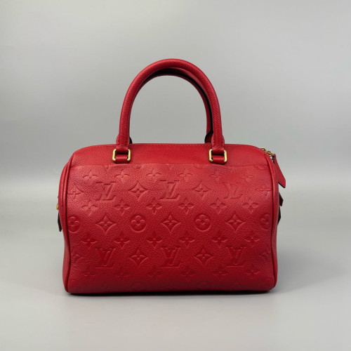 Louis Vuitton Speedy Bandouliere 25 Monogram Empreinte Red