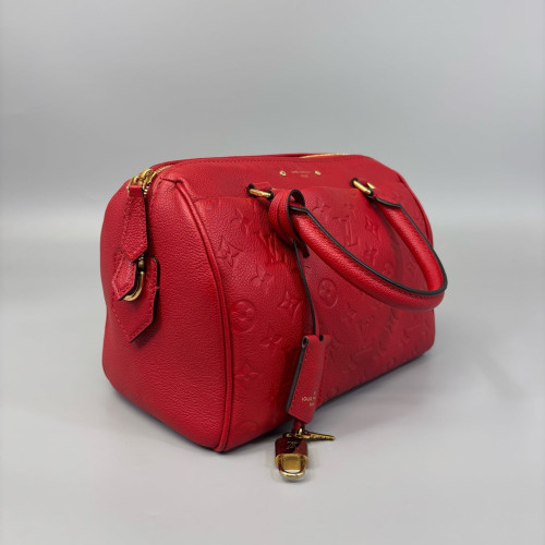 Louis Vuitton Speedy Bandouliere 25 Monogram Empreinte Red
