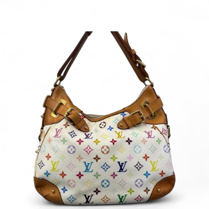 Louis Vuitton X Takashi Murakami Greta Bag Monogram Multicolor White