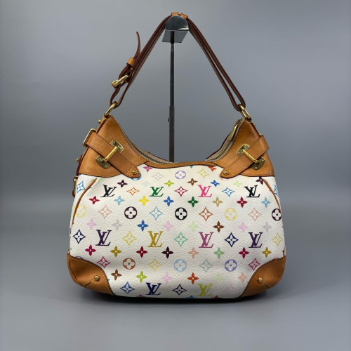 Louis Vuitton X Takashi Murakami Greta Bag Monogram Multicolor White