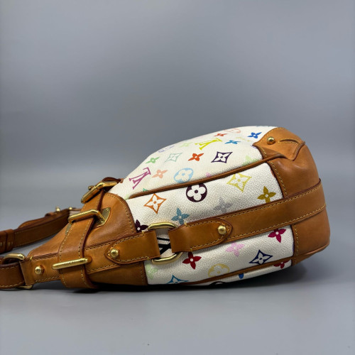 Louis Vuitton X Takashi Murakami Greta Bag Monogram Multicolor White