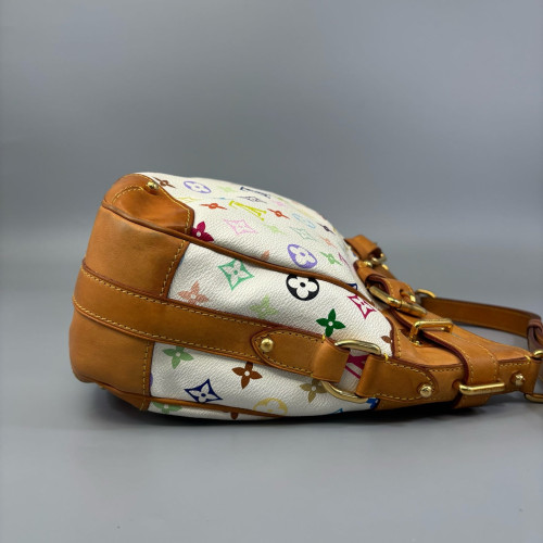 Louis Vuitton X Takashi Murakami Greta Bag Monogram Multicolor White