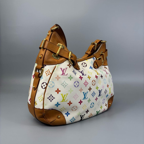 Louis Vuitton X Takashi Murakami Greta Bag Monogram Multicolor White
