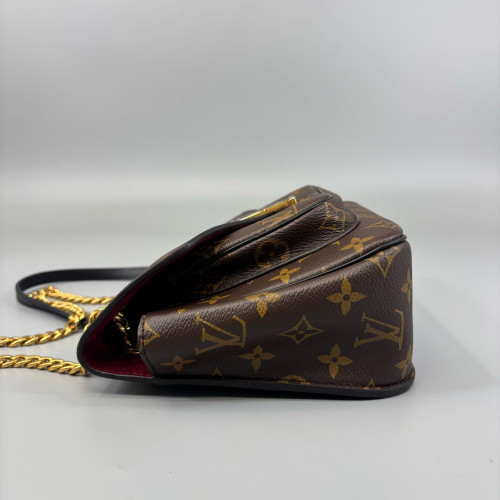 Louis Vuitton Passy Chain Shoulder Bag Monogram Brown