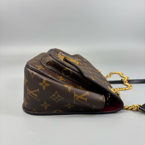 Louis Vuitton Passy Chain Shoulder Bag Monogram Brown