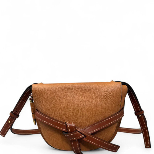 Loewe Small Gate Grained Calfskin Brown Tan Loewe Small Gate Grained Calfskin Brown Tan
