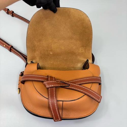 Loewe Small Gate Grained Calfskin Brown Tan Loewe Small Gate Grained Calfskin Brown Tan