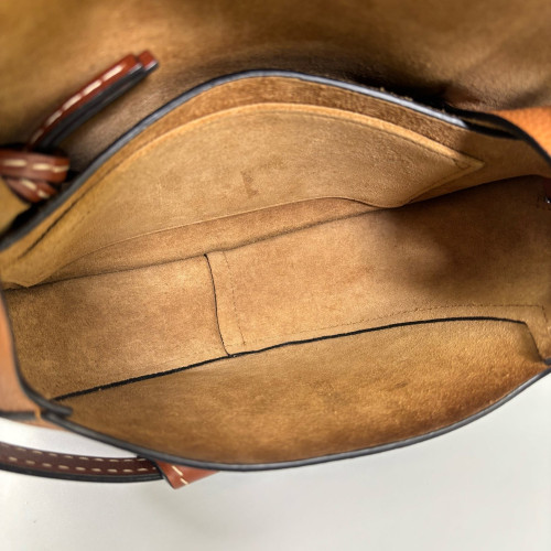 Loewe Small Gate Grained Calfskin Brown Tan Loewe Small Gate Grained Calfskin Brown Tan