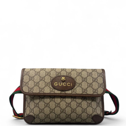 Gucci Neo Vintage Belt Bag GG Monogram Beige Brown Green