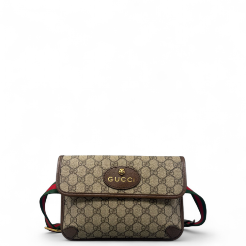 Gucci Neo Vintage Belt Bag GG Monogram Beige Brown Green