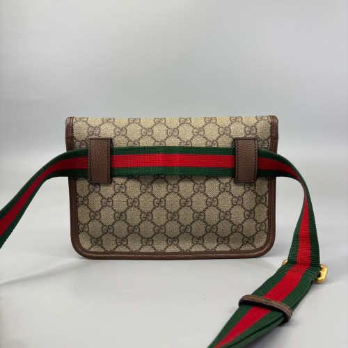 Gucci Neo Vintage Belt Bag GG Monogram Beige Brown Green