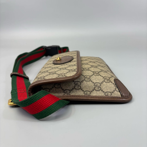 Gucci Neo Vintage Belt Bag GG Monogram Beige Brown Green