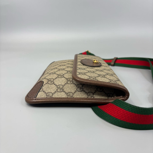 Gucci Neo Vintage Belt Bag GG Monogram Beige Brown Green