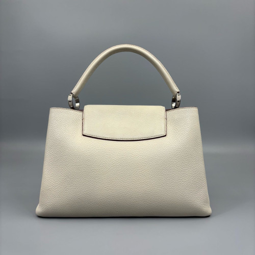 Louis Vuitton Capucines MM Calfskin White