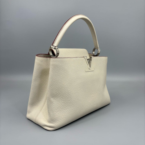 Louis Vuitton Capucines MM Calfskin White