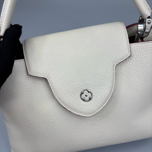 Louis Vuitton Capucines MM Calfskin White
