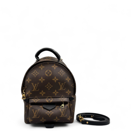 Louis Vuitton Palm Springs Backpack Mini Monogram Brown Black