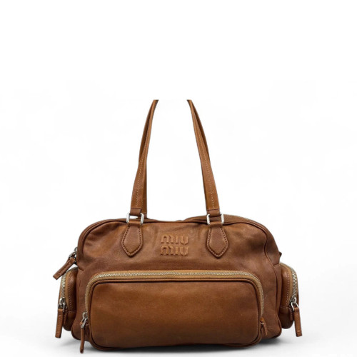 Miu Miu Handbag Lambskin Tan