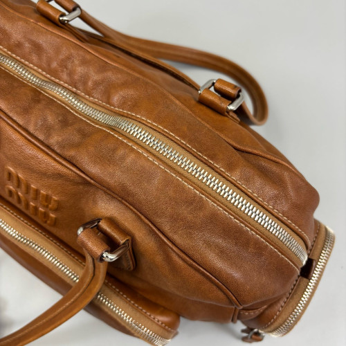 Miu Miu Handbag Lambskin Tan