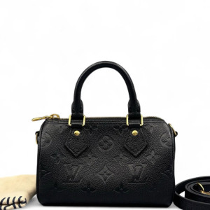 Louis Vuitton Nano Speedy Bandouliere Monogram Empreinte Black