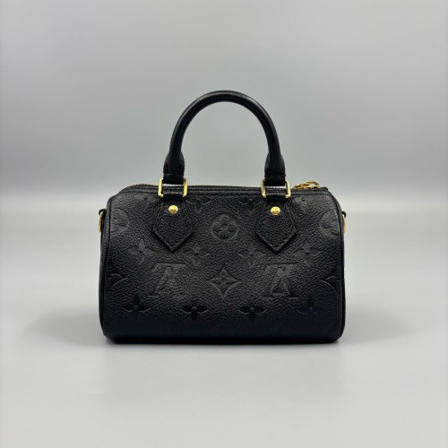 Louis Vuitton Nano Speedy Bandouliere Monogram Empreinte Black
