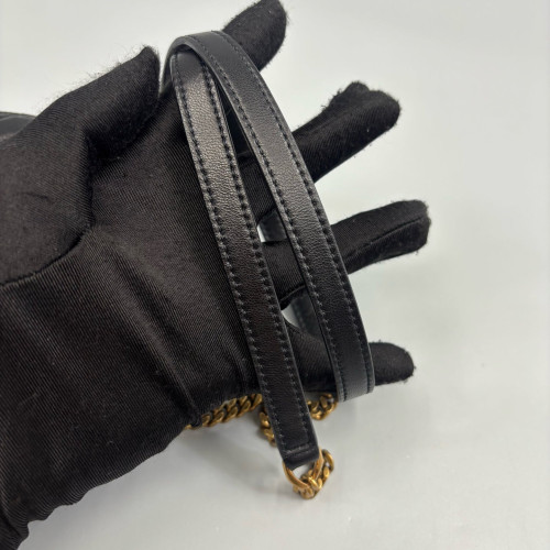 Yves Saint Laurent Double Flap Bag Calfskin Black Yves Saint Laurent Double Flap Bag Calfskin Black