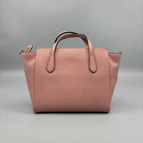 Gucci Tote Bag Grained Calfskin Pink