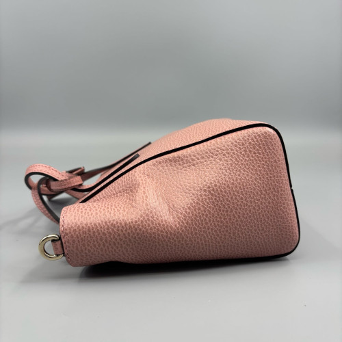 Gucci Tote Bag Grained Calfskin Pink