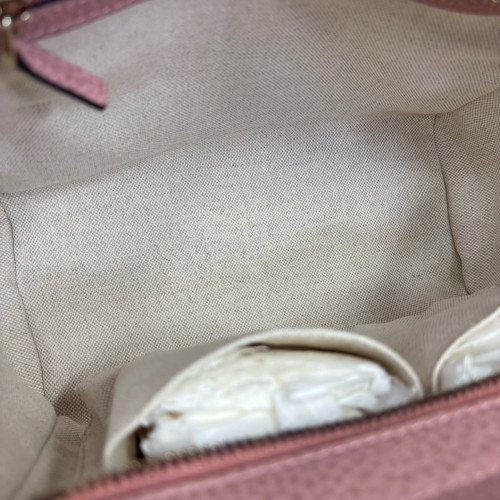 Gucci Tote Bag Grained Calfskin Pink