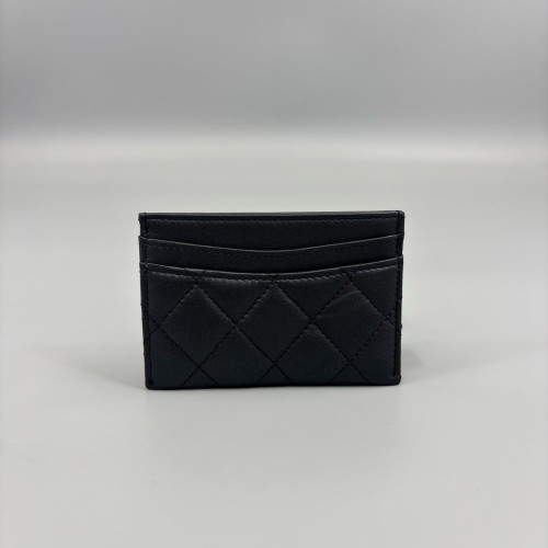 Chanel Quilted Card Holder Calfskin Black Chanel Quilted Card Holder Calfskin Black