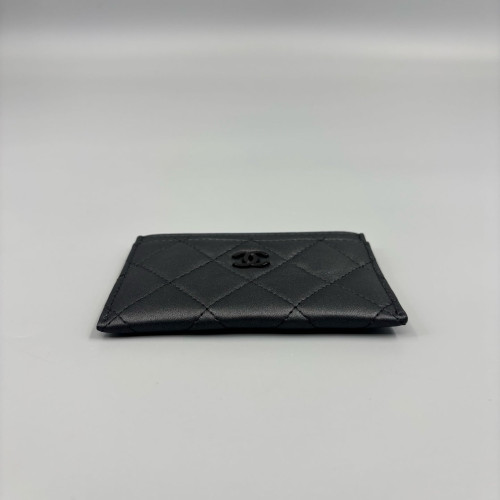 Chanel Quilted Card Holder Calfskin Black Chanel Quilted Card Holder Calfskin Black